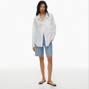 WILFRED FREE Oversized Womens Relaxed Button-up White (Size 2XS)